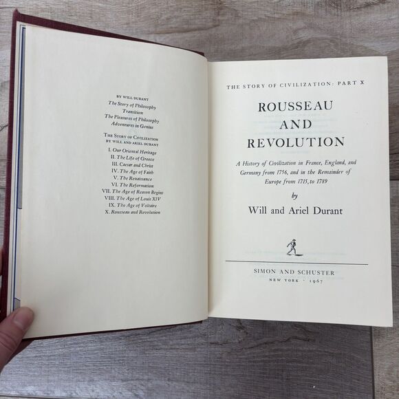 Vtg Rousseau & Revolution Hardcover Coffee Table Book History Civilization Decor - Picture 7 of 12